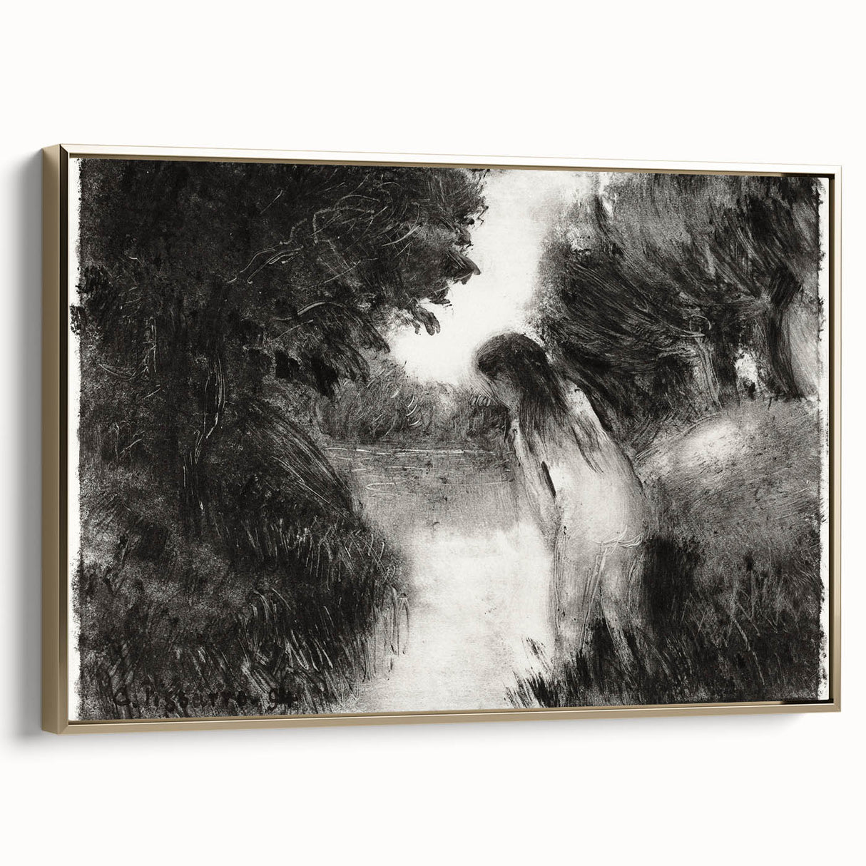 Mystical Impressionism Wall Art - A Bather by Camille Pissarro