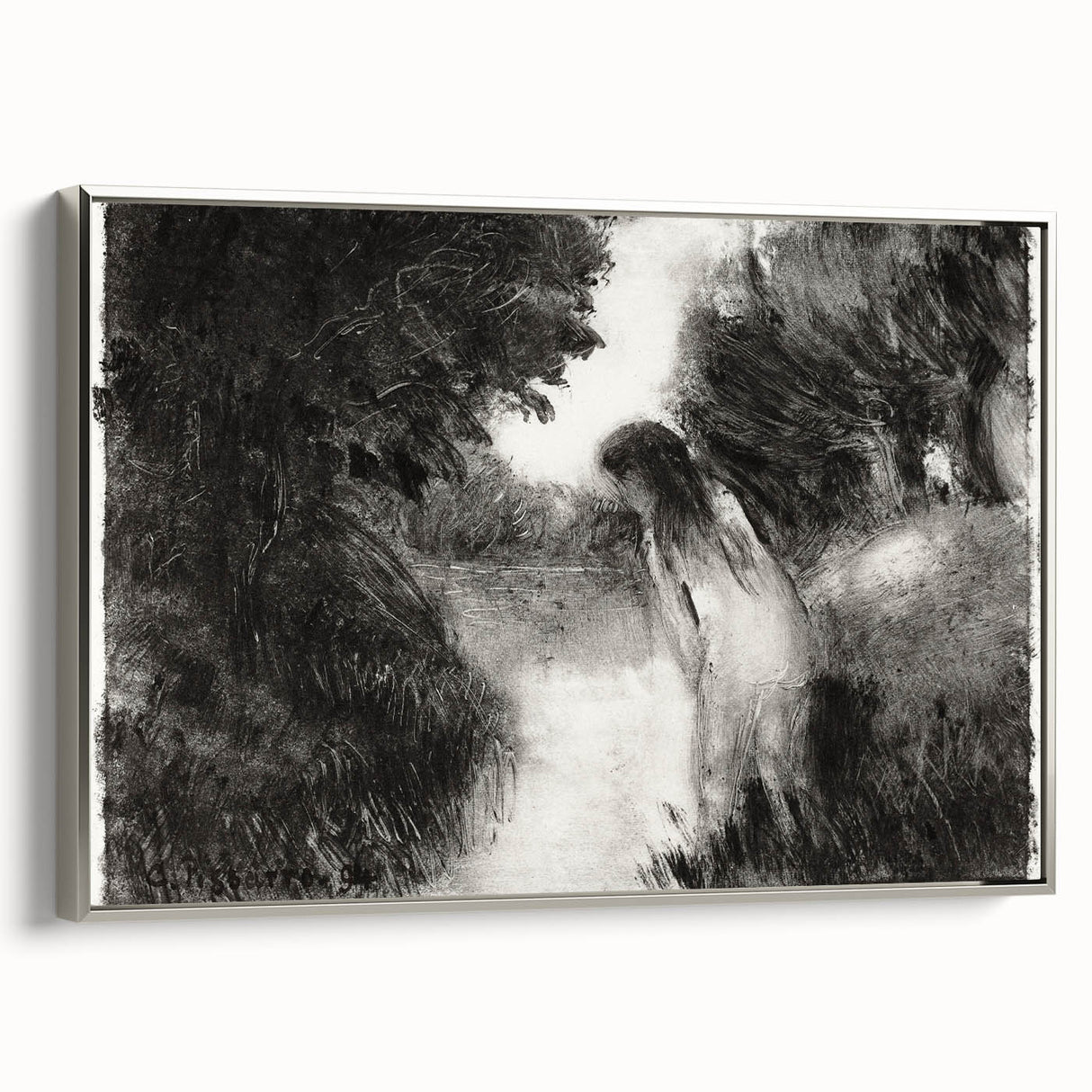 Mystical Impressionism Wall Art - A Bather by Camille Pissarro