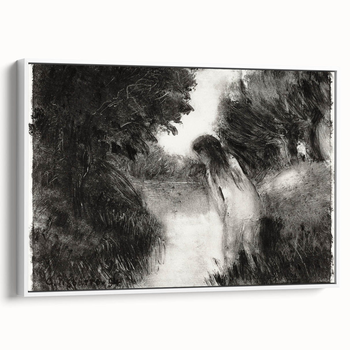 Mystical Impressionism Wall Art - A Bather by Camille Pissarro