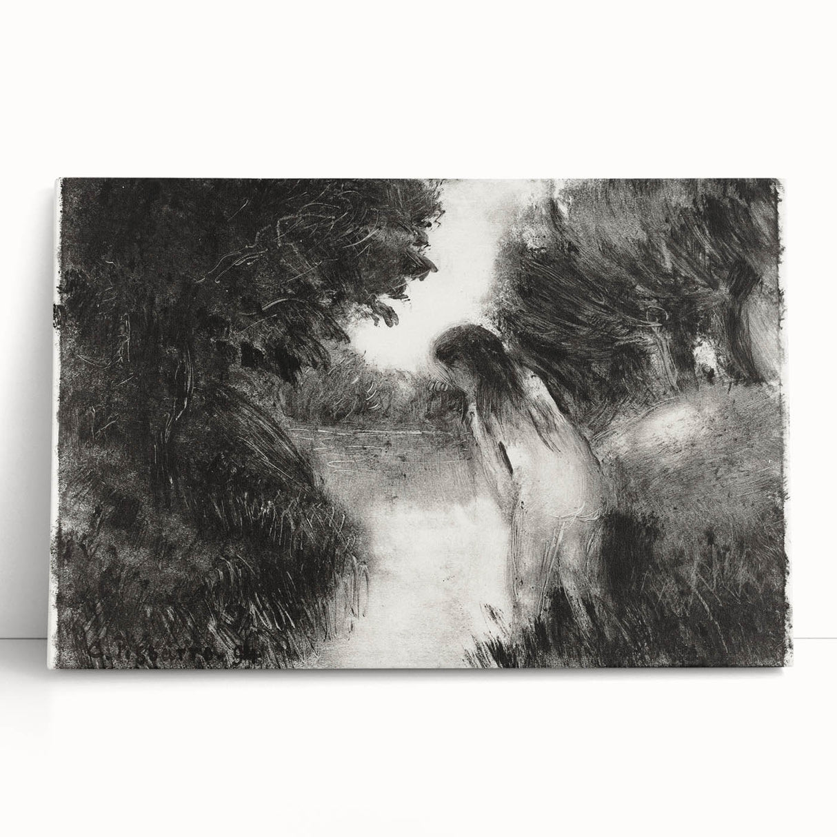 Mystical Impressionism Wall Art - A Bather by Camille Pissarro