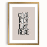 Cool Kids Live Here - Boys Room Wall Art Kids Wall Art Prints