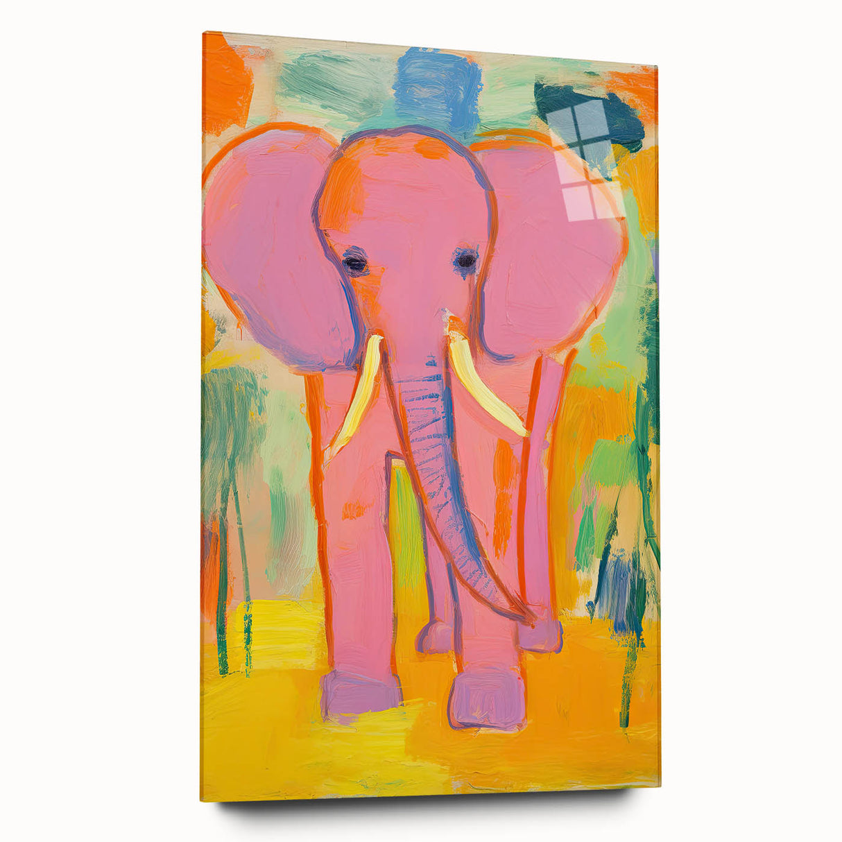 Kids Room Wall Art - Pink Elephant Nursery Wall Art Print