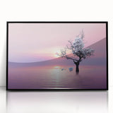 Framed acrylic wall art featuring a striking black landscape design, highlighting intricate details and vibrant colors, perfect for modern home decor.