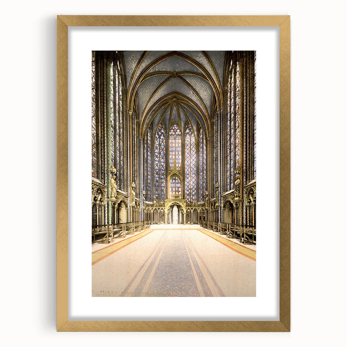 Medieval Wall Art - Gothic Sainte-Chapelle Interior Historic Print