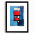 Extra large abstract art print featuring textured, colorful art in vibrant hues on a black framed canvas.