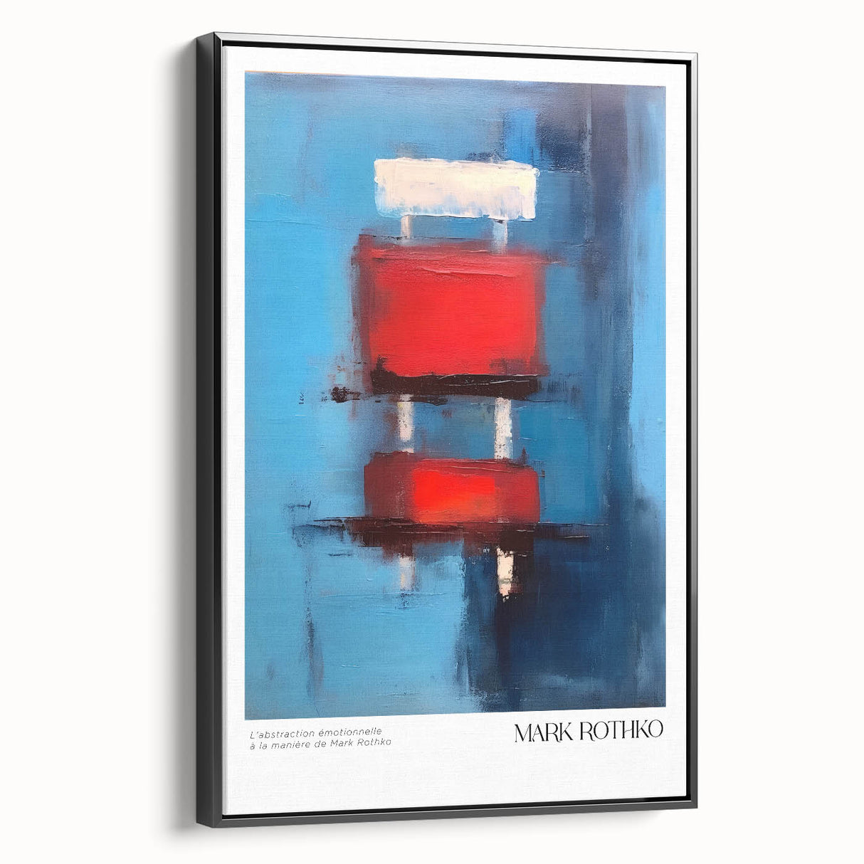 Black and white landscape painting on framed canvas, featuring a minimalist design, ideal for bedroom wall decor.