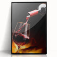 Kitchen Wall Art - Elegant Red Wine Pouring Modern Kitchen Art
