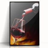 Kitchen Wall Art - Elegant Red Wine Pouring Modern Kitchen Art