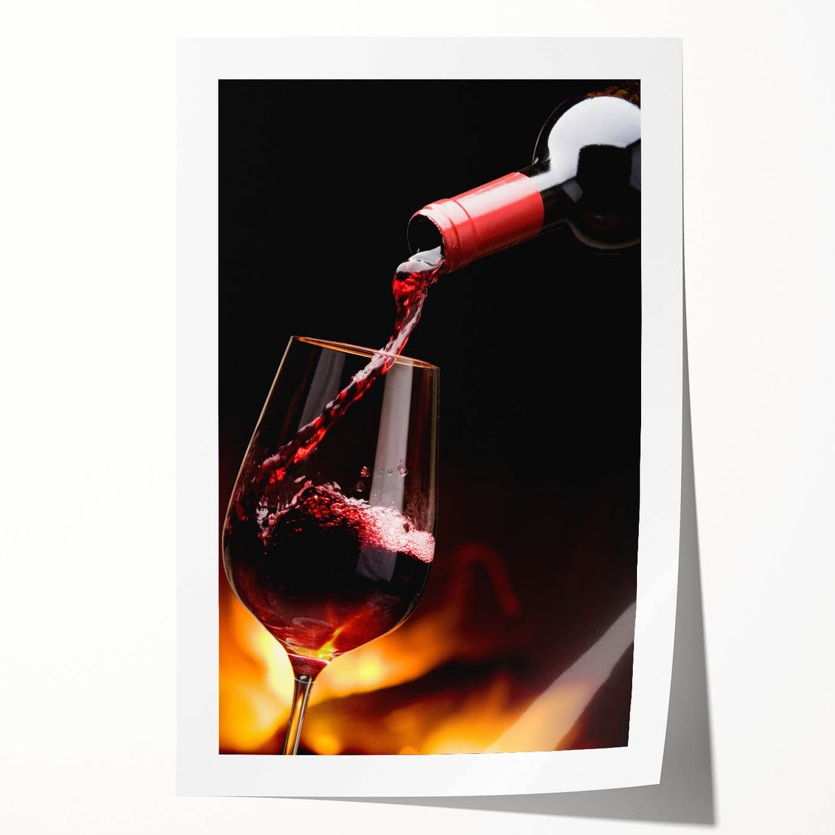 Kitchen Wall Art - Elegant Red Wine Pouring Modern Kitchen Art