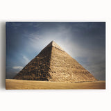 Black and white stretched canvas of Egyptian scenery, ideal for kitchen wall art.