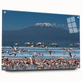 Acrylic print of a Kenyan landscape, featuring warm earth tones and a serene setting, ideal for dining room decor.