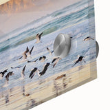 Large abstract wall art depicting South African scenery in mid-century modernist style on acrylic glass.