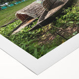 Art deco poster of a vibrant Bangladesh scenery on rolled canvas, suitable for dining room wall art.