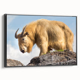 Black and white wall art featuring a Bhutanese landscape on framed canvas, suitable for bedroom decor.