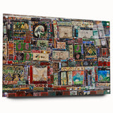 Large abstract wall art depicting the Georgia landscape in muted earth tones on acrylic glass.