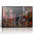 Large abstract wall art featuring a Tokyo cityscape in black and white on a framed acrylic.