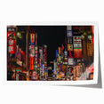Rolled print of Tokyo scenery with cherry blossoms in soft pink and white hues, ideal for art wall dining room.