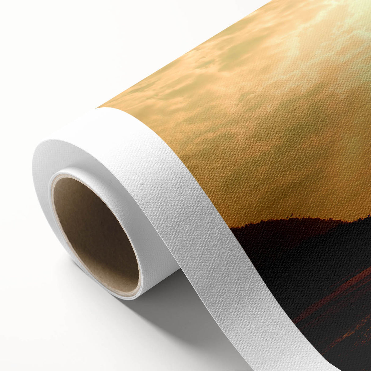 Art deco poster of Japanese scenery in soft pastel shades on rolled canvas, ideal for nursery wall art.