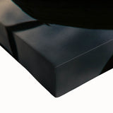 Large art of a black and white landscape painting depicting Myanmar scenery on stretched canvas.