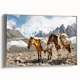 Landscape art painting of a scenic view in Pakistan, featuring colorful art on framed canvas, ideal for living room decor.
