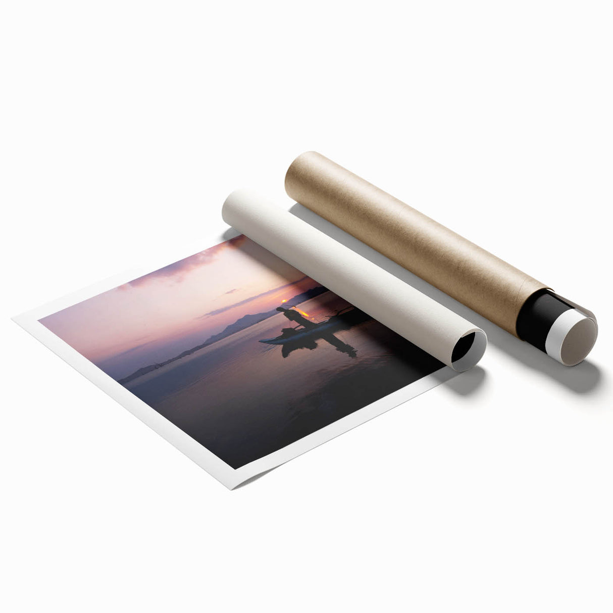 Extra large rolled print of a Sri Lankan landscape with vibrant greenery and floral elements.