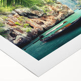 Art deco poster of a vibrant Thai landscape on rolled canvas, suitable for dining room decor.