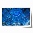 Rolled print of a Turkish landscape featuring vibrant floral elements in a large format, ideal for dining room wall art.