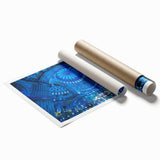 Extra large rolled print of a floral scene in pastel shades, ideal for classy bathroom or large living room wall art.