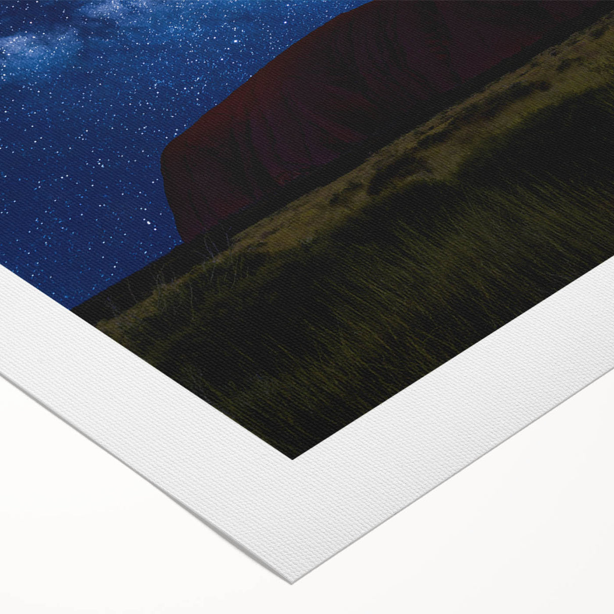 Art deco poster of Ayers Rock in muted earth tones on rolled canvas, suitable for dining room wall art.