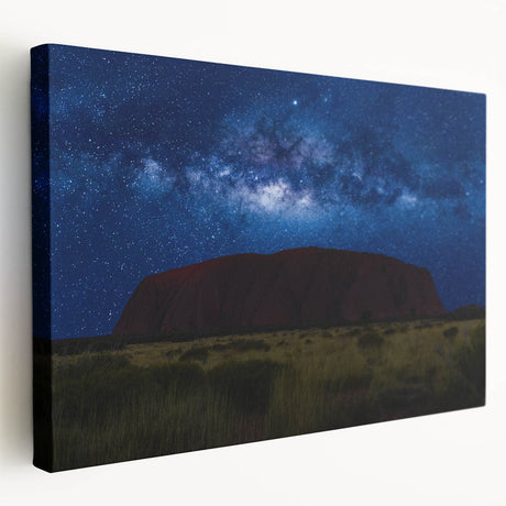 Large canvas print featuring Ayers Rock in Australia under a clear sky, suitable for kitchen wall art.