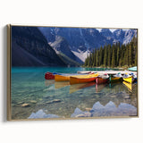 Framed canvas wall art featuring a vintage-style landscape painting of Alberta, Canada in muted earth tones.
