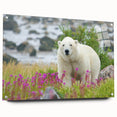 Abstract art print of Manitoba scenery in muted earth tones on acrylic glass, suitable for dining room decor.