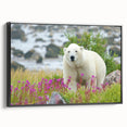 Black and white framed canvas depicting a vintage Manitoba landscape, ideal for bedroom wall decor.