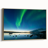 Framed canvas wall art depicting a vintage-style landscape of the Northwest Territories in black and gold tones.