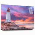 Acrylic print of Nova Scotia scenery in muted blue and green tones, suitable for bedroom or dining room decor.