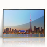 Framed acrylic print of a serene Ontario landscape in muted earth tones, ideal for modern art wall decor.