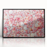 Large abstract wall art featuring Caribbean scenery in acrylic, framed in black, ideal for modern living room decor.