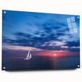 Acrylic print of a Caribbean scene with vibrant blues and greens, suitable for bedroom or dining room decor.