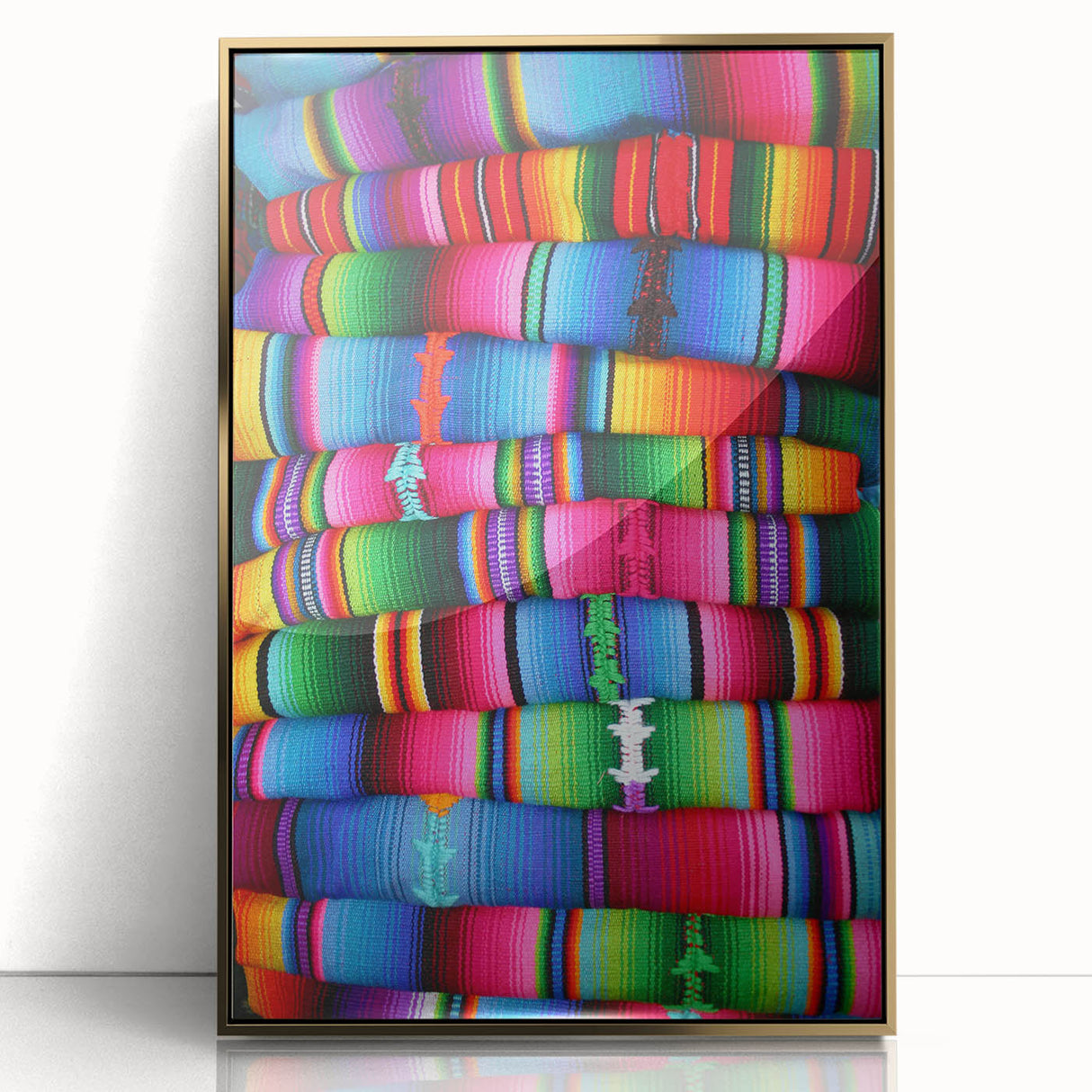 Framed acrylic print of a Central American landscape in muted earth tones, ideal for modern art wall decor.