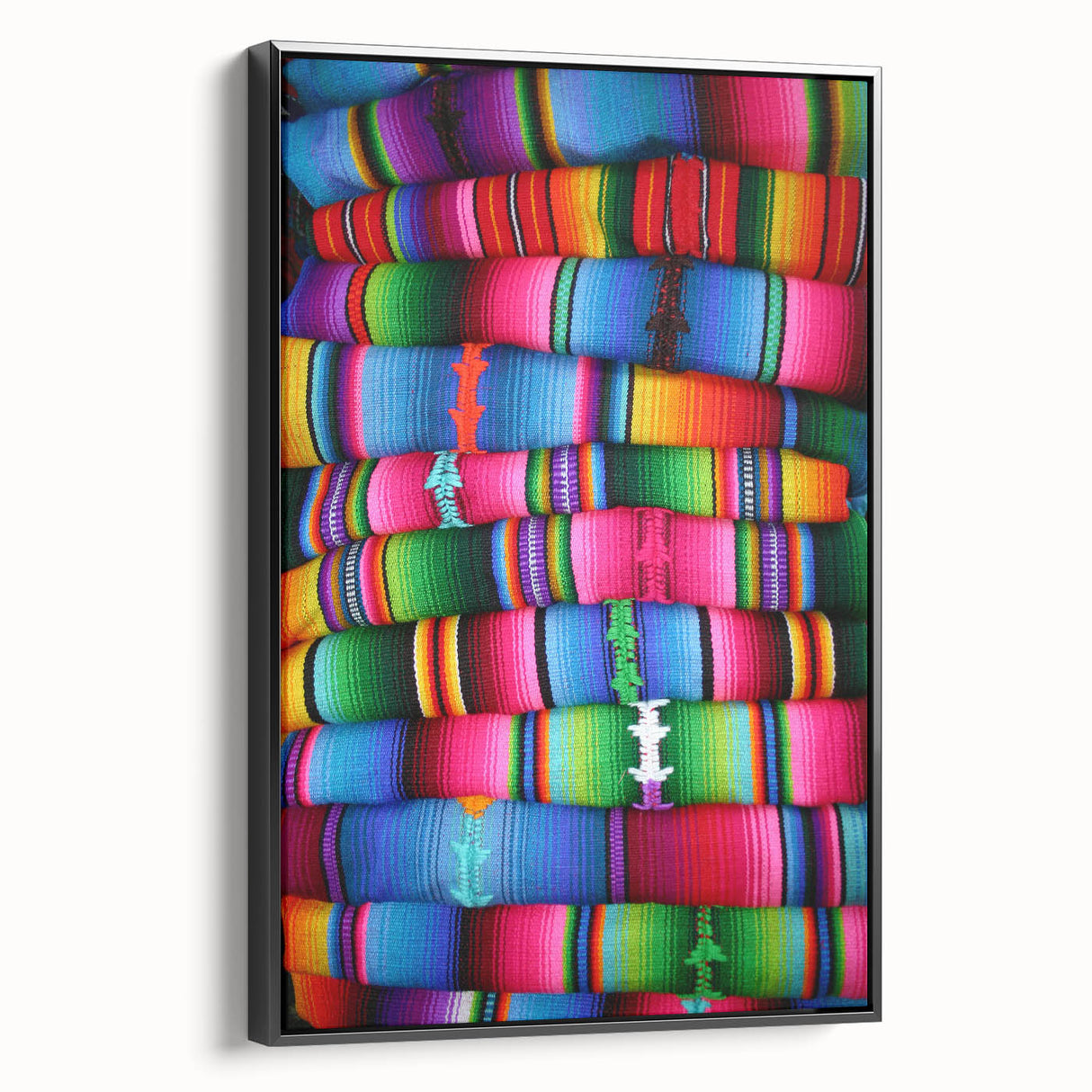 Black and white vintage landscape painting of Central America on a framed canvas, ideal for bedroom wall art.