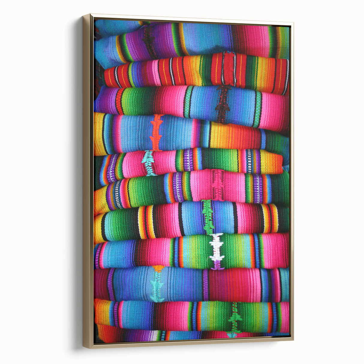 Framed canvas depicting a vintage-style landscape of Central America with black and gold hues, ideal for bedroom wall art.