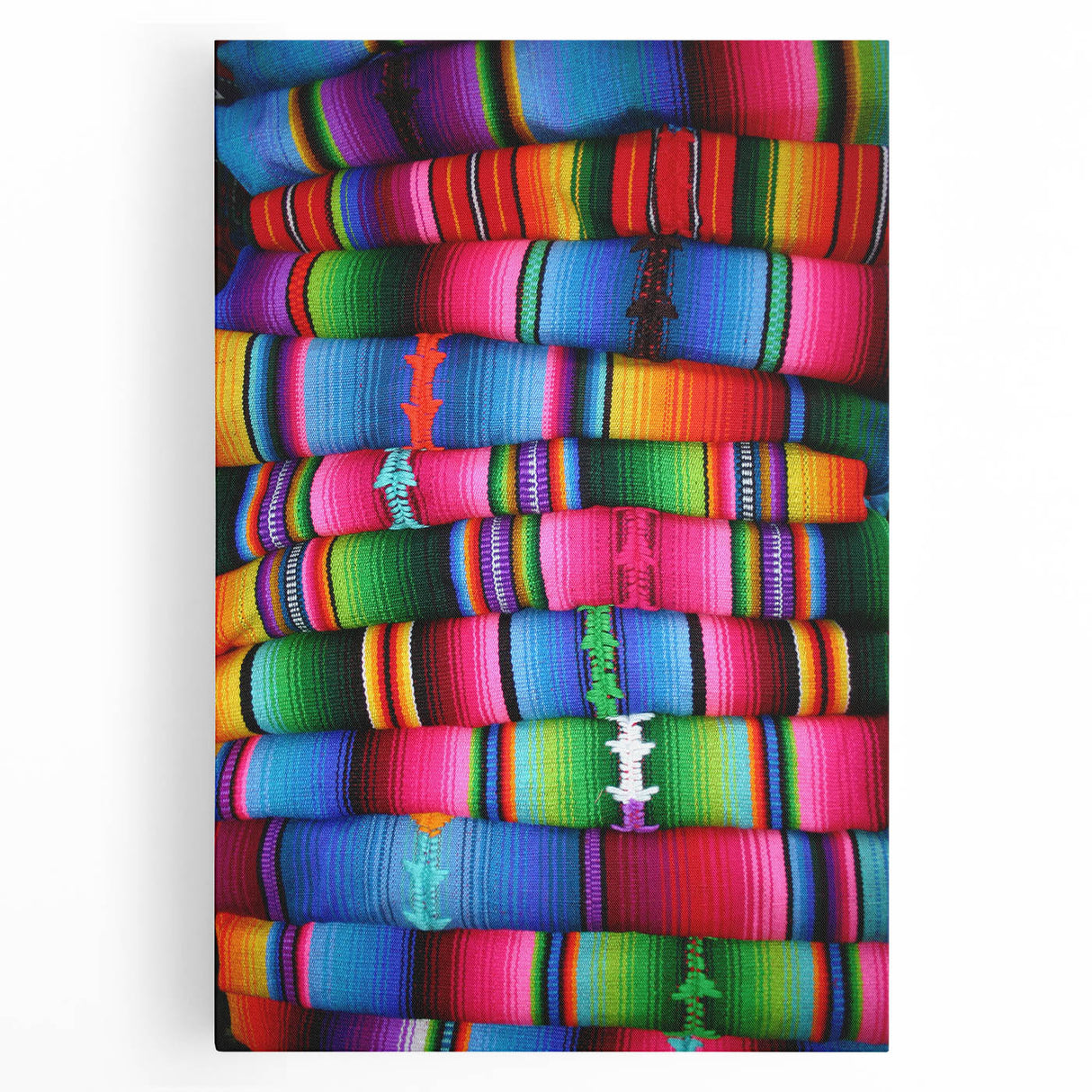 Black and white photograph of a Central American landscape on a large stretched canvas, ideal for kitchen art.