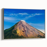 Framed canvas landscape art painting of a vibrant Nicaraguan scenery, ideal for adding color to a neutral-themed room.