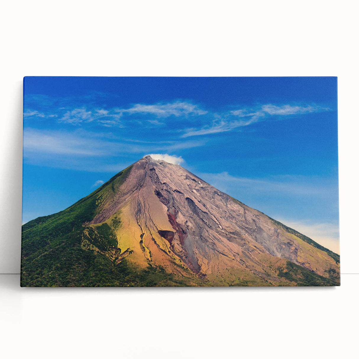Black and white photograph of a serene Nicaraguan landscape on stretched canvas, ideal for kitchen wall art.