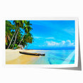 Rolled print of a Panama scenery with lush greenery and floral elements, suited for art wall dining room.