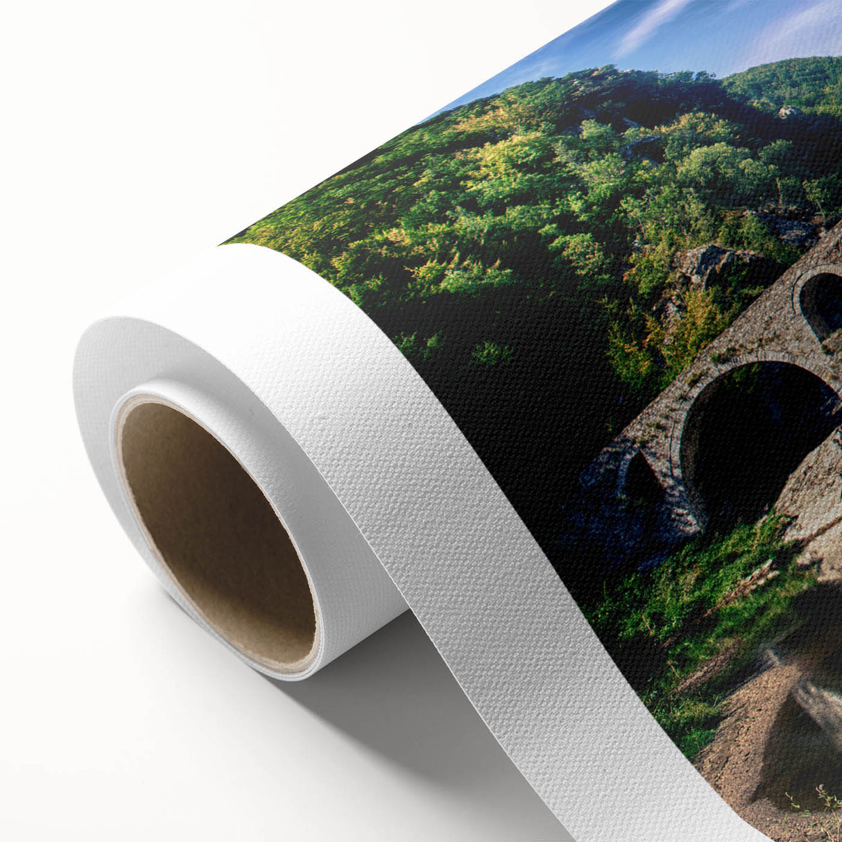 Art Deco poster featuring a scenic Bulgarian landscape on rolled canvas, ideal for nursery wall art.