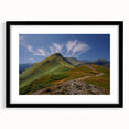 Abstract art print of a vibrant, colorful English countryside on a textured, extra-large canvas, framed in black.
