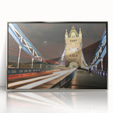 Large art print of London skyline in muted gray and silver tones on a framed acrylic, suitable for modern art wall decor.