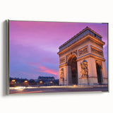 Landscape art painting of Paris, featuring vibrant colors on a framed canvas, ideal for living room decor.