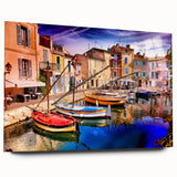 Acrylic print of a Provence scenery in muted earth tones, ideal for bedroom or dining room art.